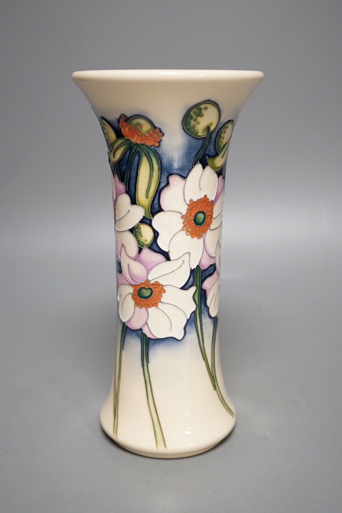 A Moorcroft trial vase by Kerri, T/D04345, 27.7.18,21cms high.